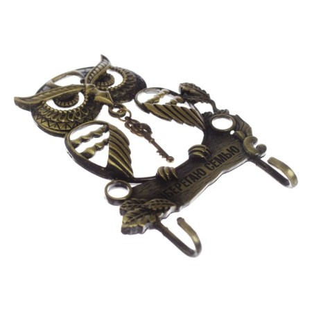 The wall -mounted Key "I am protecting the family", owl, 7 x 10 cm.-4