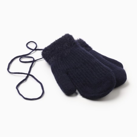 Baby mittens minku, dark blue color, 18 cm-1