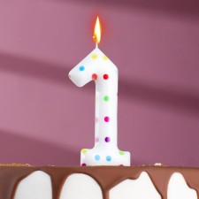 A candle in a cake for a birthday 