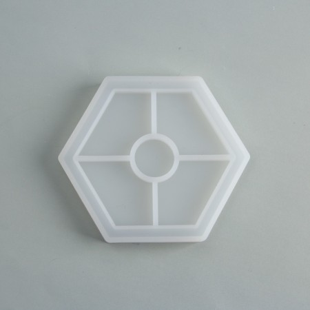 Set for creating a gypsum pan with dried flowers "hexagon"-2