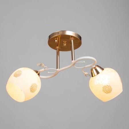 Chase "Olivia" 2x60W E27 gold, white 33x43x28cm-1