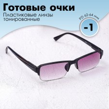 Ready glasses east 0056, black, tinted, bending pipe, -1
