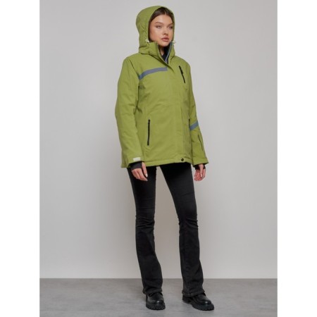 Ski jacket female, size 58, khaki color-18