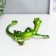 Souvenir Polystone varnish "Green Lizard" 7.5x13.5x22 cm