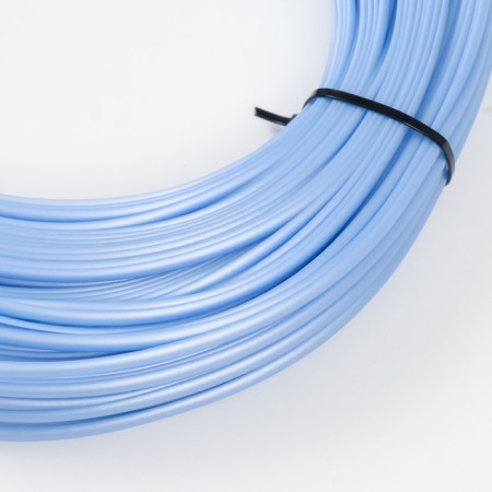 Artificial Smooth rattan 7 mm 100 m half a pipe (blue mother of pearl)-1