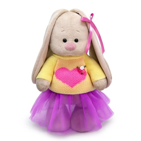Soft toy "Bunny mi in a sweater with a heart", 25 cm
