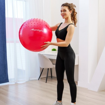 Fitball ONLYTOP, D = 55 cm, 700 g, half mastery, Mix colors-8