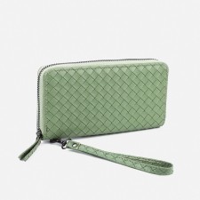 Women's wallet with lightning, green color