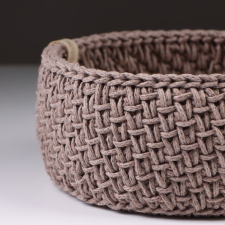 Baby basket, 16 x 7.5 cm, coffee, cotton-2