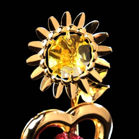 Souvenir "Heart with the Sun", 3 × 3 × 8 cm, with crystals-3