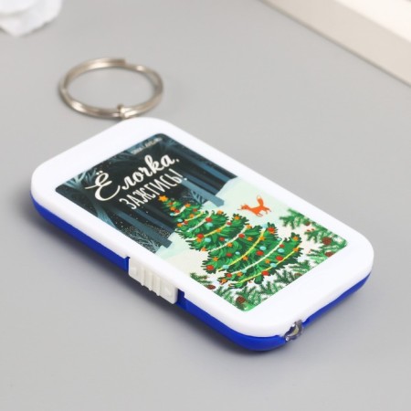 A flashlight on the ring "Christmas tree, light up!" 6.5x3.5x1 cm-4