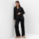 Female pajamas (shirt, trousers) kaftan "strip", black, p. 44-46