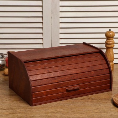Wooden breadbone "loaf", transparent varnish, red tree color, 38 × 24.5 × 16.5 cm