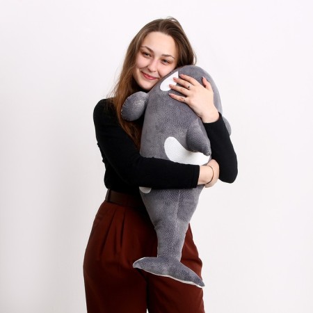 Soft toy "Killed", 80 cm, gray color-6