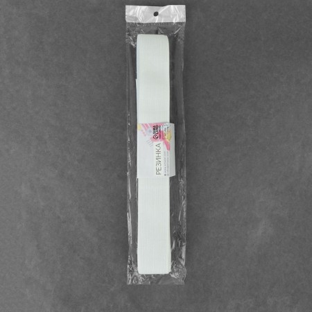 Knitted elastic, 40 mm, 10 ± 0.5 m, white color-2