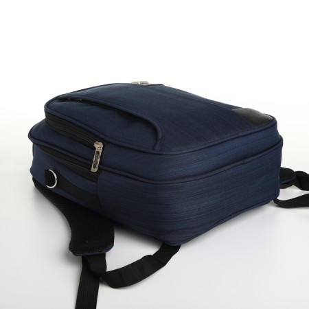 Backpack - male bag, textiles, blue color-7