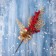 Decor "New Year's grace" berries, 30x10 cm, red-gold