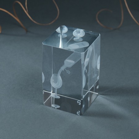Souvenir glass rectangle "glass and wine" 5x5x8 cm-4