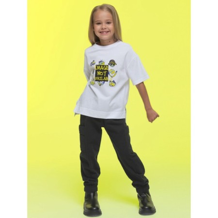 Pants for girls, height 116 cm, black color