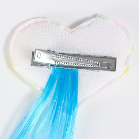 Hair strand "heart" on a hairpin, 40 cm-4