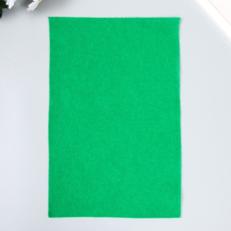 A set of felt 20x30 cm, soft, 1.4 mm, 10 sheets, green-2
