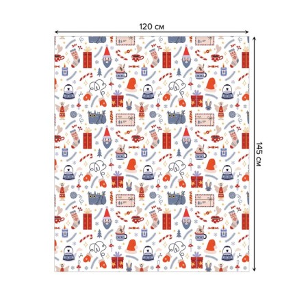 The tablecloth "Festive cat", rectangular, Saten, size 120x145 cm-1