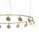 Suspended chandelier Mantra Shell, Led, 3180lm, 3000k, 300 mm, gold color