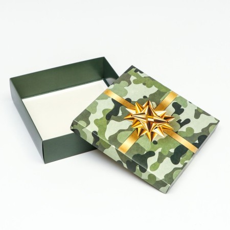 Folding box, "festive camouflage" 23 x 23 x 6.5 cm-4