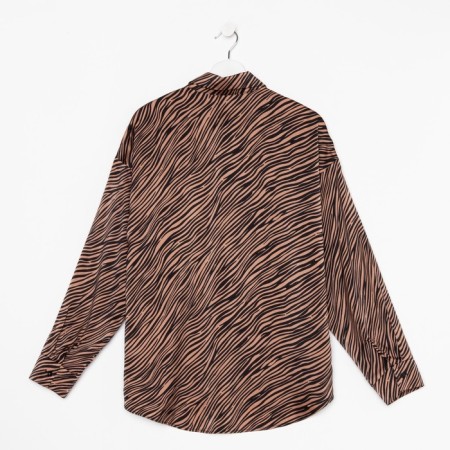 Female blouse, coffee color, zebra print, rr 44-10