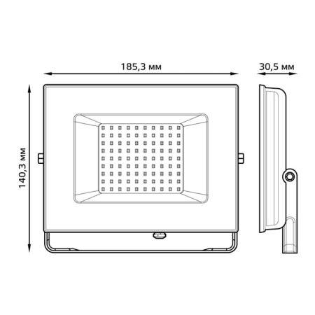 SCREMENTER ELEMENTARY LED up to 50W 6500K IP65 4500LM 200-240V Chern. Gauss 613100350-5