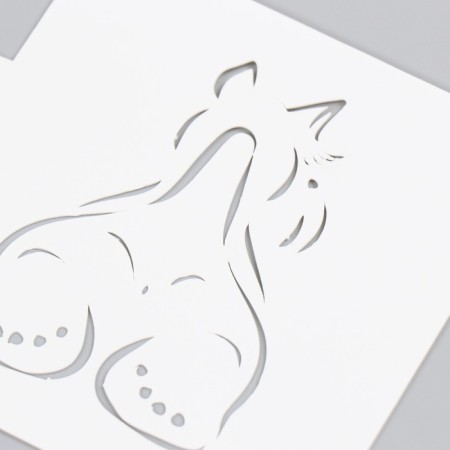 Plastic stencil "dog" 9x9 cm-2
