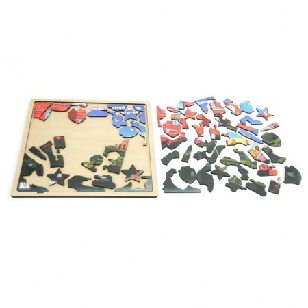 Wooden puzzle "Tiger-M armored car", 60 elements-2