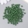 Glass beads 6/0 "platinum-green" 15 g