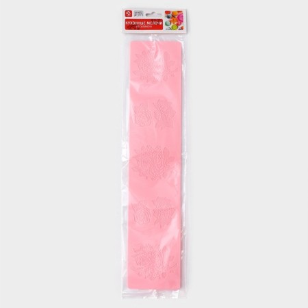 Aising rug Dolyan "Rose", silicone, 37.5 × 8 × 0.1 cm, pink color-5