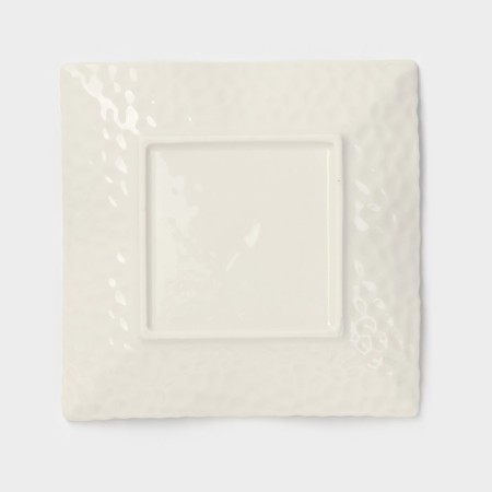 Pillage Ceramic square "airiness", d = 15 cm, white color-3