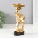 Polystone candlestick for 1 candle "Abstraction. Elephant" Gold 10.9x9.5x23.8 cm