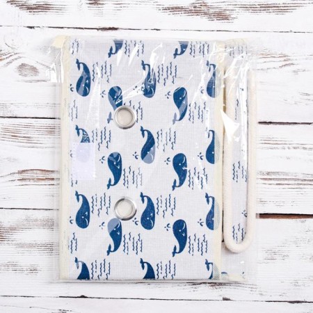Stellyer box for storage with a lid "Whales", 25 × 20 × 17 cm, white color-5