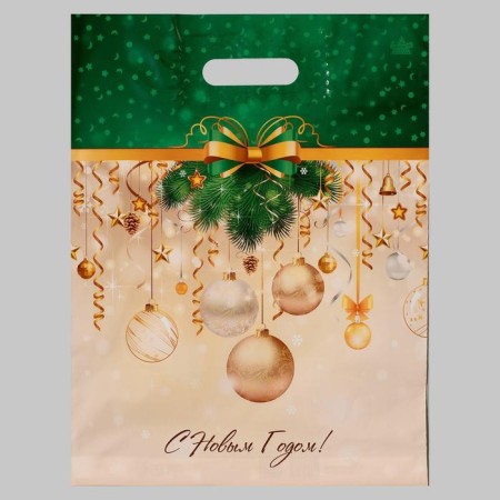Package "New Year's Jewelry", plastic with a cut pen, 40 x 31 cm, 60 μm