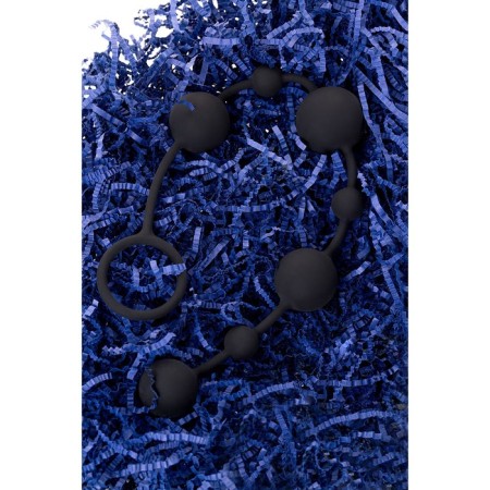 Anal chain Toyfa A-Toys Coron, silicone, black color, 35.9cm-2