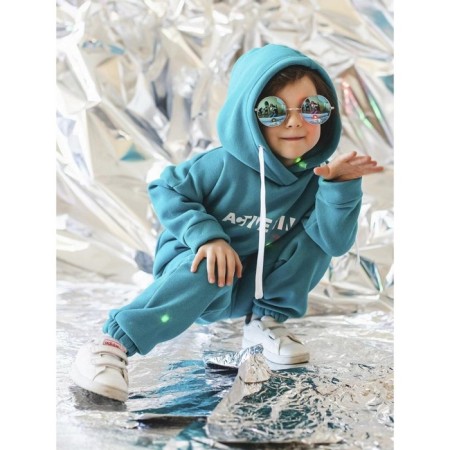 Set: Hoods and Pants "Pete", height 122 cm, emerald color-3