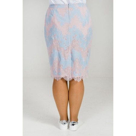 Women's skirt, size 62, blue color-4