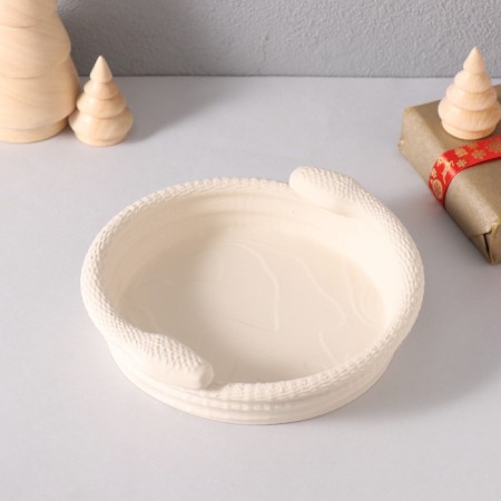 Interior subject "snake" bowl 4*15*13 cm white-3