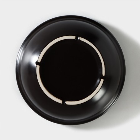 Porcelain plate Carbone, 600 ml, d = 15.5 cm, h = 6 cm, black color-3