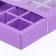 Box for 8 sweets + chocolate, with a window, lilac, 17.7 x 17.7 x 3.8 cm