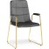 LANA Metal/velor, Golden/Gray chair 57x56x88 cm