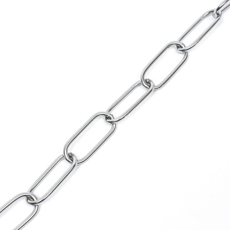 Collar - Metal, welded chain, long link, 60 cm, wire thickness 3.5 mm-3