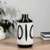 VAZ Coramics Table "Picasso" (manual painting) Rebus, h = 22 cm, d = 4cm black and white