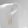 Earrings Metal "Pins" luck, color gold