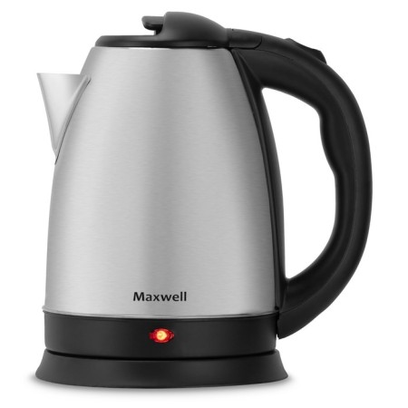 Electric kettle Maxwell MW-1043, metal, 1.8 l, 1800 watts, silver-black
