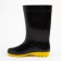 Women's rubber boots, black+yellow, size 36